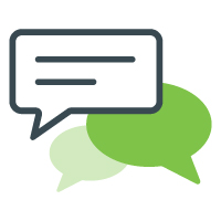 3 various speech bubbles