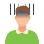 A frustrated and upset male employee with a darkened forehead.