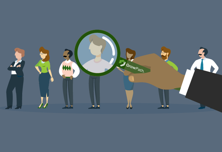 Employees line up to be assessed by their performance