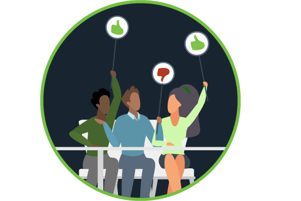 The Group who makes decisions as a committee.